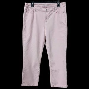 Michael Kors Light Pink Cropped Skinny Jeans Size 10